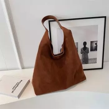 Ретро Матовый Осенне-Зимний Классический Текстурированный Тоут Brown