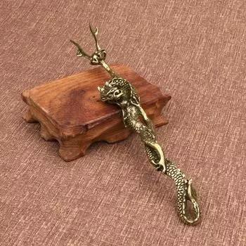 Ретро Медный Дракон Чайный зажим Кунг-фу Чай Инструменты Украшения для домашнего стола Украшения Латунные фигурки животных Миниатюры Поделки Подарки