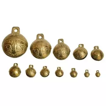 Ретро медный колокольчик, бронзовый колокольчик в виде головы тигра, колокольчик на шею для домашних животных, кошек и собак, китайский фен-шуй, украшение для дома, кулон, сделай сам, этнический браслет