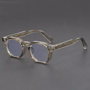 Retro Men s and Women s Box Thick Glasses Frame Flat Light Glasses Artistic Anti Blue Light Glasses Anti Radiation Glasses