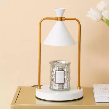 Ретро металлическая ароматерапевтическая лампа для плавления воска с бесступенчатым затемнением, бездымная ароматическая свеча для спальни EU Plug чёрный