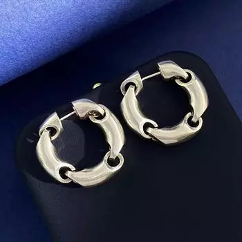 Ретро Металлическая Цепочка Круглые Геометрические Серьги Ins Мода Темперамент Личность Мода Универсальные Серьги Серьги