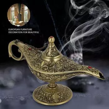 Ретро Металлическая Сказочная Колдовская Лампа Джинна Домашний Чайник Масляная Лампа Украшение