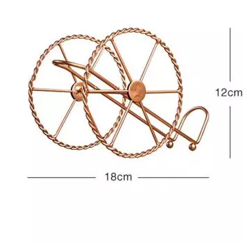 Ретро металлическая стойка для красного вина с бронзовыми железными колесами, дизайнерский держатель для вина, домашний декор для бара, полка для демонстрации, держатель для бутылок пива, виски и вина розового золота