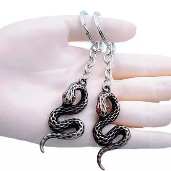Ретро металлический брелок-подвеска в виде змеи для женщин и мужчин, металлические цветные подвески для сумок, автомобильные сувениры, брелок, ювелирные изделия, праздничные подарки