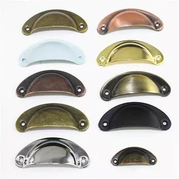 Ретро металлический кухонный ящик, дверная ручка шкафа, мебельные ручки, посуда, антикварная ручка для шкафа 02