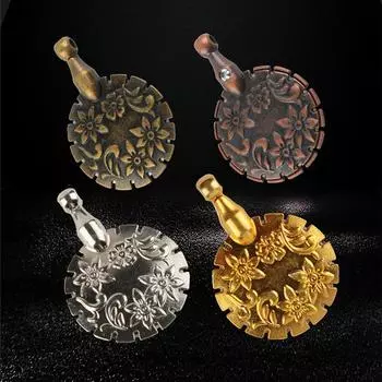 Ретро металлический прерыватель резьбы ломтик пряжи округлой формы античный бронзовый кусачек D