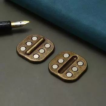 Ретро металлический слайдер с магнитной картой EDC Fidget Slider Металлический СДВГ антистрессовые игрушки Снятие стресса и беспокойства Fidget Toys бронзовый