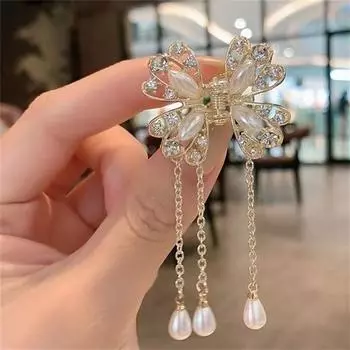 Ретро Милая Полая Бабочка Кисточка Заколка Для Волос Для Женщин Девочек Милая Заколка Для Волос Конский Хвост Элегантные Аксессуары Для Волос Подарки