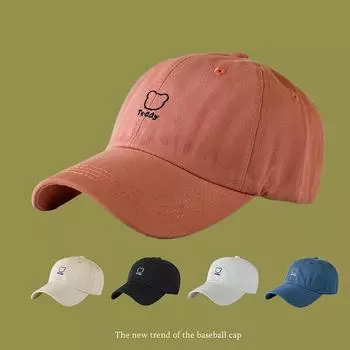 Ретро милый медведь с вышивкой, модные мужские и женские бейсболки, однотонные шляпы, шляпы от солнца, уличные шляпы от солнца, бейсболки M56-58cm