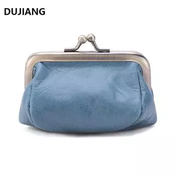 Ретро Мини Кошелек для монет с застежкой из натуральной кожи и Сумка для наушников