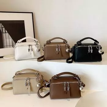 Ретро мини-сумки для женщин, новые модные сумки из искусственной кожи на одно плечо, однотонные женские маленькие квадратные сумки (20cm<Max Length<30cm)