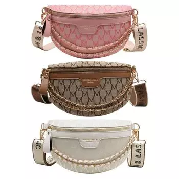 Ретро мода цепочка через плечо сумка с буквенным принтом сумки на плечо для женщин 2022 тренд слинг сумка поясная сумка женские кошельки Bolsa белый