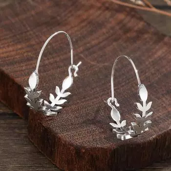 Ретро мода креативные женские серьги серебряный