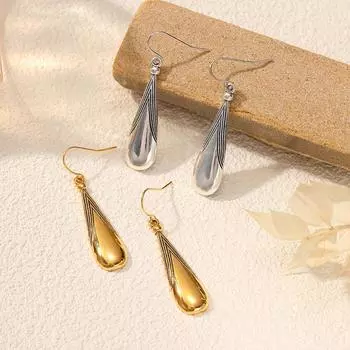 Ретро мода креативные женские серьги золотой