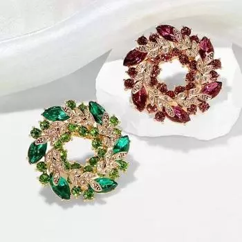 Ретро мода легкая роскошная брошь баухиния темперамент элегантный хрустальный значок блейзер аксессуары