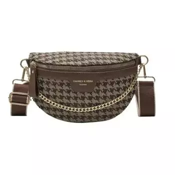 Ретро мода леопардовая нагрудная сумка сумка через плечо клетчатая сумка через плечо поясная сумка One Size