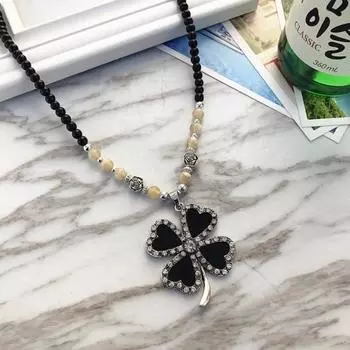 Ретро Мода Опал Высококлассное Ожерелье Женское Длинное Темперамент Свитер Цепочка Цветок Бриллиант Универсальные Аксессуары