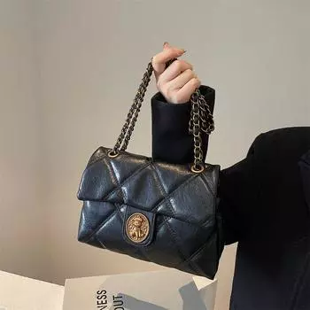 Ретро мода PU подмышки цепочка сумка унисекс кофе черный для путешествий кофейный