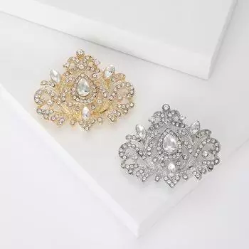 Ретро-модная брошь со стразами, высококачественная универсальная прищепка для одежды, фиксированная одежда