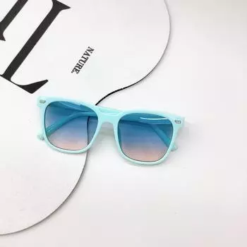 Ретро Модная Коробка Детские Солнцезащитные Очки Защита От Солнца Защита От УФ-лучей Мальчики И Девочки Защитные Солнцезащитные Очки Очки ярко-зеленый