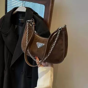 Ретро модная сумка на одно плечо для женщин, новый зимний стиль, простая маленькая квадратная сумка, высокое качество Sense