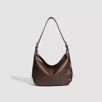 Ретро модная сумка подмышкой, зимняя универсальная сумка для поездок на работу, простая повседневная сумка через плечо для женщин чёрный