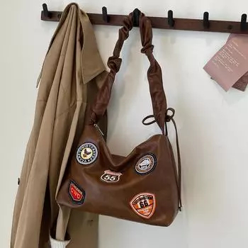 Ретро-модная сумка с нишевым дизайном, улучшенное ощущение большой вместимости, сумка на одно плечо для поездок на работу