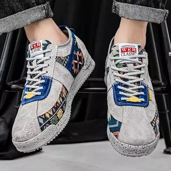 Ретро-модные низкие кроссовки с принтом для мужчин, дышащая повседневная обувь на плоской подошве, большой размер 46, кроссовки для бега, мужские кроссовки Zapatillas Hombre 39