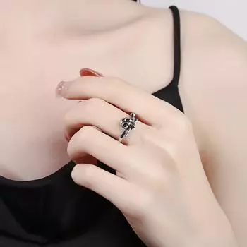 Ретро модные женские хип-хоп серьги с подвеской в виде черепа модное кольцо