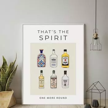 Ретро Модный Бар Коктейль Красочный Плакат с Цитатой Современное Настенное Искусство Keep Em Coming Печать Абстрактная Картина на Холсте Декор Гостиной 21x30cm No Framed