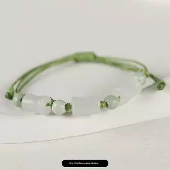 Ретро Мори Стиль Керамический Цветок Плетеный Браслет Этнический Стиль Специальный Интерес Художественный Ремешок для Ношения Маленький Свежий Браслет с Колокольчиком для Женщин Ceramic Bracelet (Style 22)