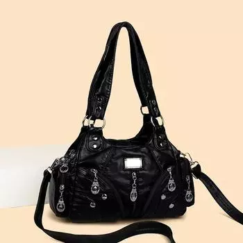 Ретро мягкая кожаная сумка-локомотив Tide Crossbody сумка через плечо качественная женская сумка коричневый