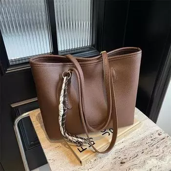 Ретро мягкая прочная сумка через плечо из полиуретана для женщин с внутренним карманом на молнии простота путешествия высокая вместимость