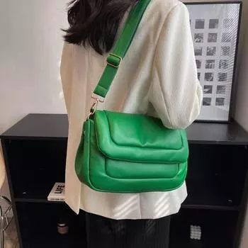 Ретро мягкая ПУ сумка через плечо женская удобная широкая плечевая лямка магнитная застежка подмышечные сумки классическая сумка для поездок на работу