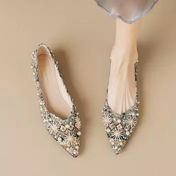 Ретро мягкие туфли-лодочки женские летние нишевые туфли с неглубоким горлом женские туфли больших размеров 35 абрикосовый