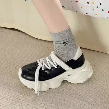 Retro Muffin Thick Bottom Hollowed Out Pops Shoes Female Summer Breathable Casual Sports Mary Jane Sandals New Design Luxury Ladies Footwear 35 серебряный