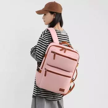 Retro Multi-functional Backpack Computer Bag Men s and Women s Handbag Single-shoulder Computer Bag бежевый