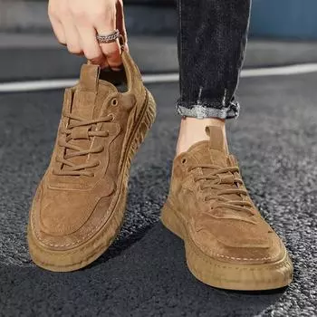 Ретро мужская повседневная обувь кожаная мужская обувь для сноуборда зимняя теплая мужская обувь на плоской подошве модные мужские мокасины 2025 мужские кроссовки Chaussure Hommes 39 серый
