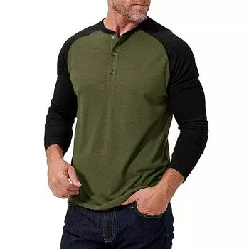 Ретро мужская уличная свободная осенняя толстовка с капюшоном повседневная с длинными рукавами воротник хенли верхняя рубашка кардиган S чёрный