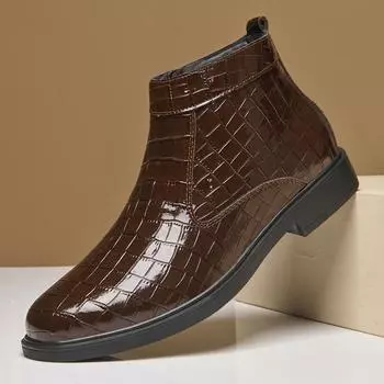 Ретро мужские ботинки челси модные удобные ботильоны для мужчин обувь осень-зима ботинки 38 чёрный