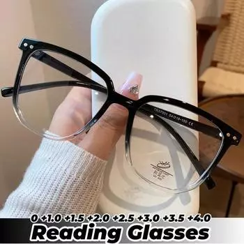 Ретро Мужские Женские Очки Пресбиопии Модные Квадратные Оправы Большой Оправы Блокировки Синего Света Очки Для Чтения Унисекс Очки Для Дальнозоркости 0anti-blue серый