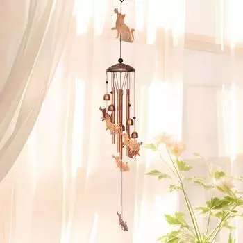 Ретро-музыка в виде животных с 4 металлическими трубками, S-образный крючок, натуральный C