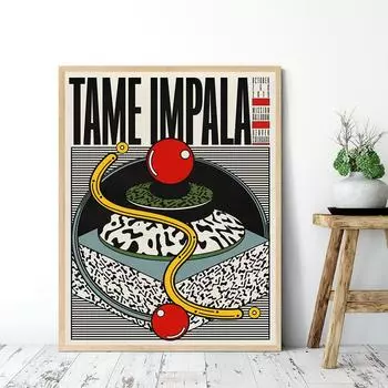 Ретро музыкальный альбом постер эстетика Tame Impala декоративная картина маслом плакат настенная художественная печать 21cm30cm NoFrame