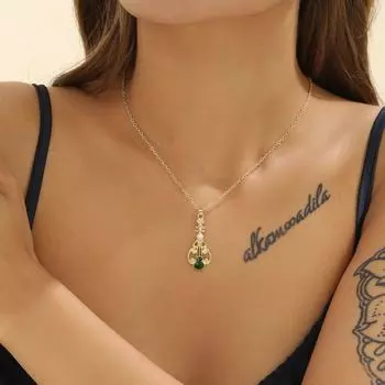 Ретро музыкальный инструмент Пипа кулон ожерелье простое регулируемое ожерелье для девочки на день рождения подарок