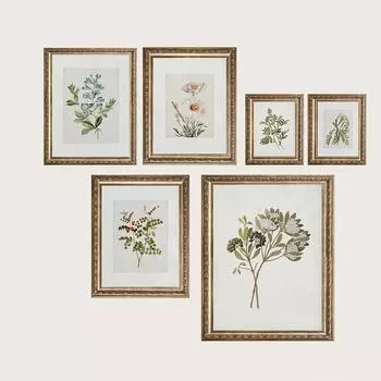 Ретро настенный художественный постер и принты, винтажный ботанический античный цветочный скандинавский холст, картина для гостиной, украшение дома, картина 21x30cm No Frame