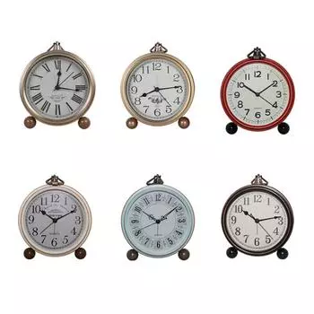 Ретро настольные часы в европейском стиле винтажные бесшумные часы-будильник без тиканья кварцевые настольные часы A