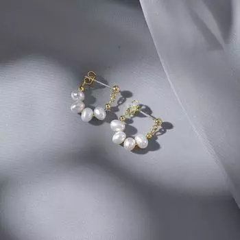 Ретро нежные жемчужные серьги осень и зима нишевый дизайн Sense натуральные серьги женские серьги Tide серьги
