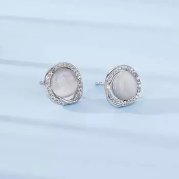 Ретро нежный темперамент и знаменитость супер фея девушка дизайн Sense Palace знаменитость кошачий глаз камень серьги