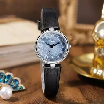 Ретро Niche кварцевые часы для женщин, повседневные компактные женские часы, простые маленькие круглые часы, водонепроницаемые женские часы